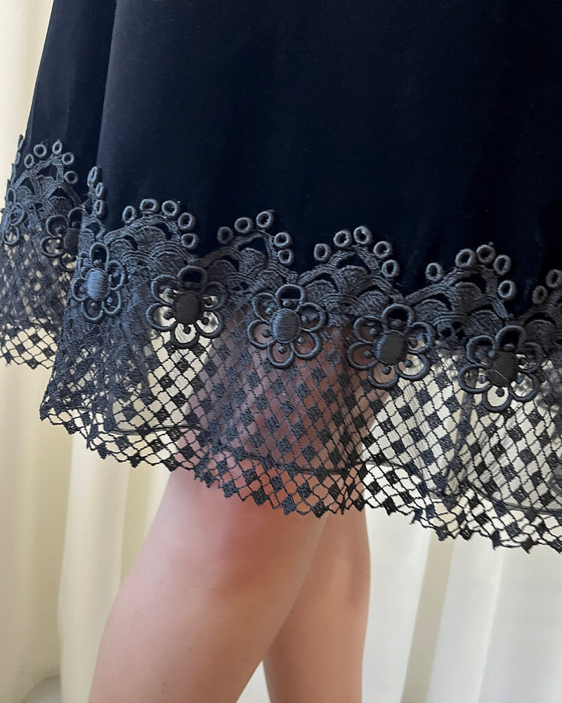 60s Christian Dior Velvet Dress | S