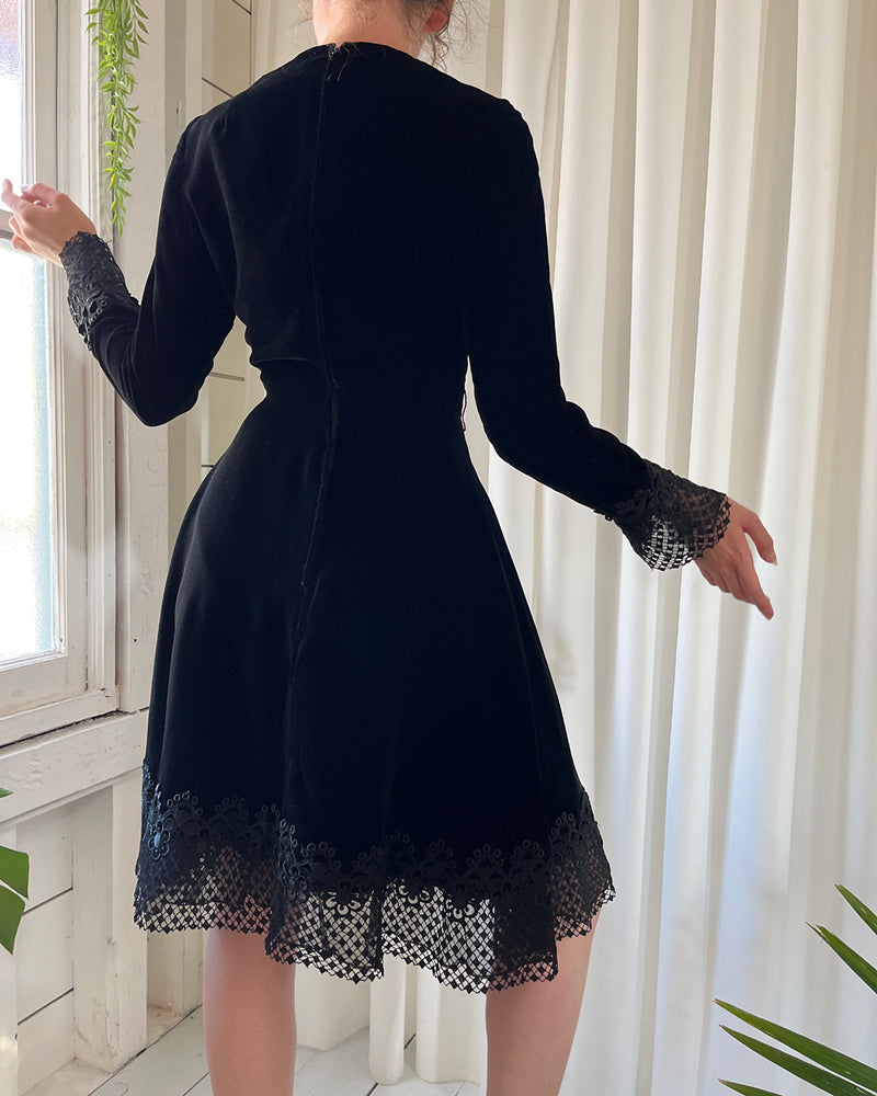 60s Christian Dior Velvet Dress | S - Lucky Vintage 60s Christian Dior Velvet Dress | S - Lucky Vintage