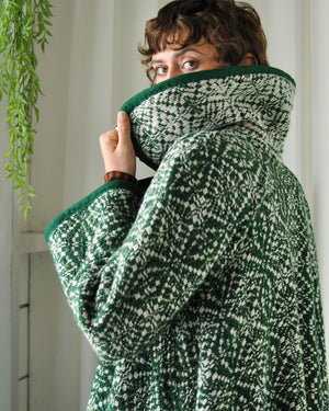 60s Green Wool Maxi Coat