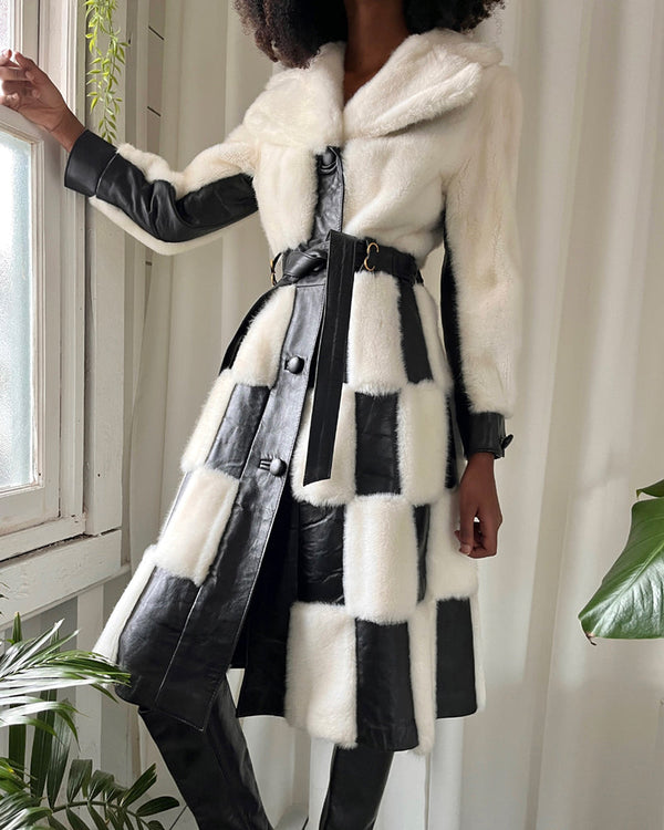 Vintage 60s Lilli Ann Jacket  1960s Black Faux Fur Coat with Woven Tr –  Love Street Vintage