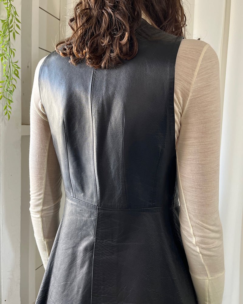 60s Loewe Leather Vest | M - Lucky Vintage 60s Loewe Leather Vest | M - Lucky Vintage