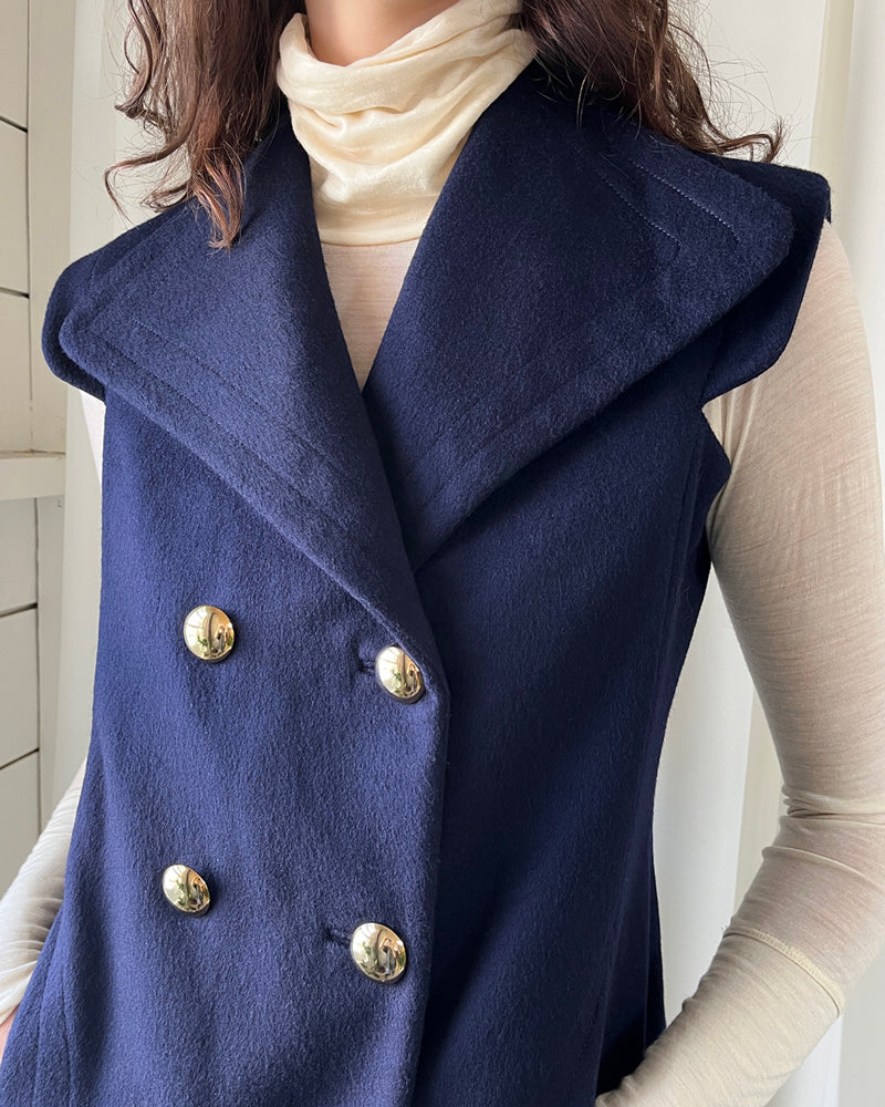 60s Pierre Cardin Double Breasted Vest | M