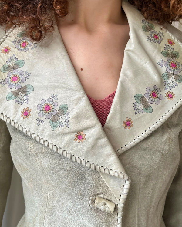 70s Char Painted Leather Jacket