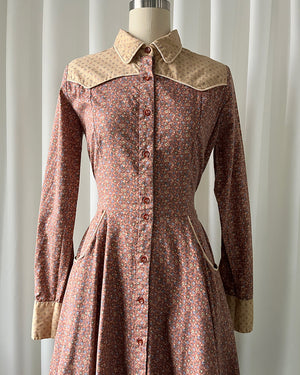 70s Gunne Sax Western Style Prairie Dress