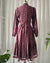 70s Gunne Sax Burgundy Floral & Velvet Dress