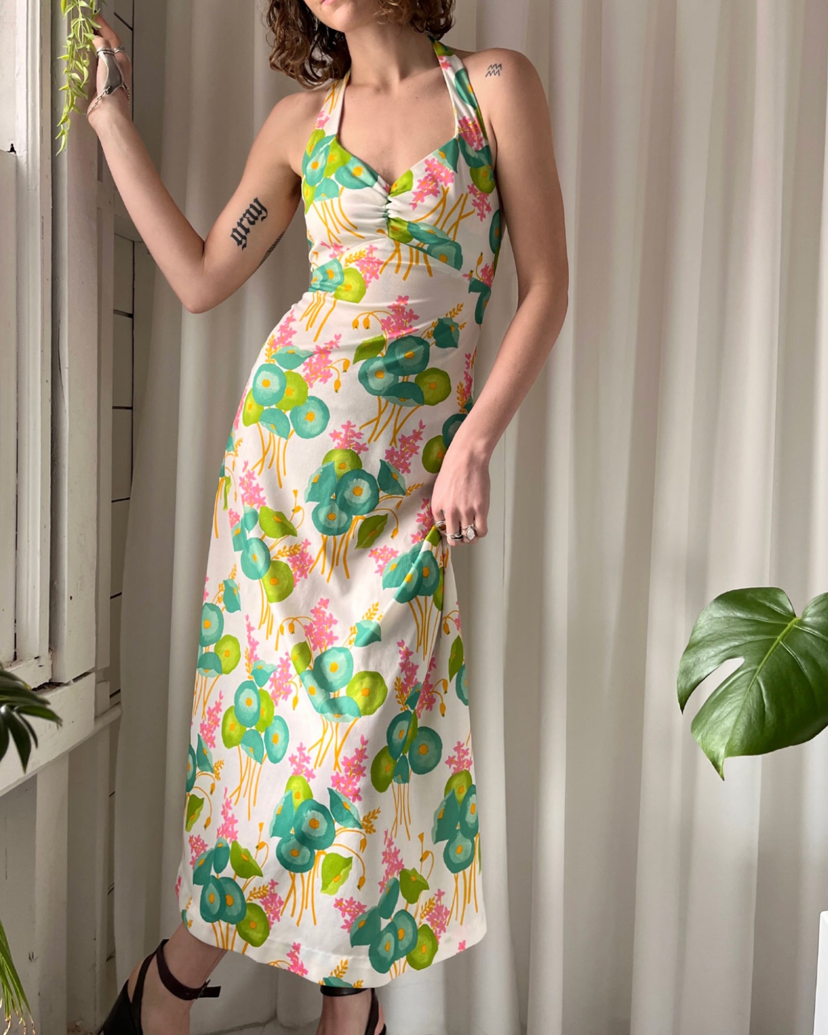 1970s maxi dress pattern Simplicity SEWING PATTERN 9864 Misses MOD GROOVY 70s MAXI DRESS 3 Sleeves UNCUT