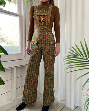 70s Printed Overalls