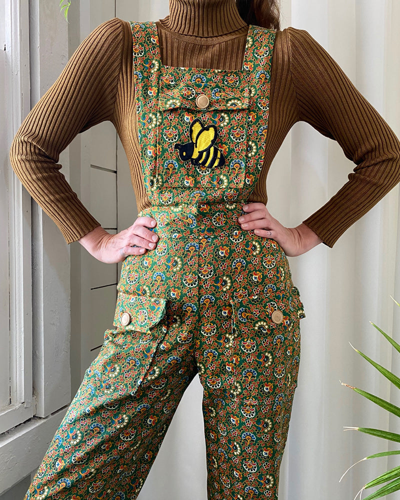 70s Printed Overalls