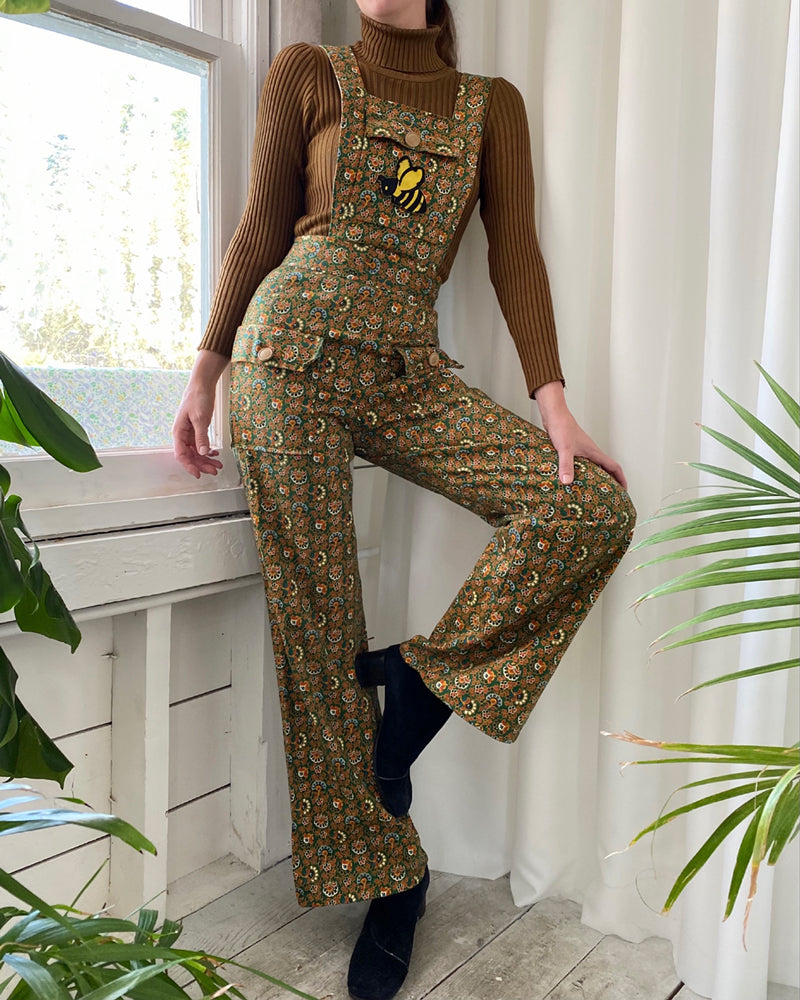 70s Printed Overalls