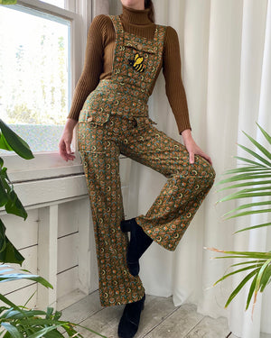 70s Printed Overalls