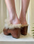 70s Shearling Lined Clogs