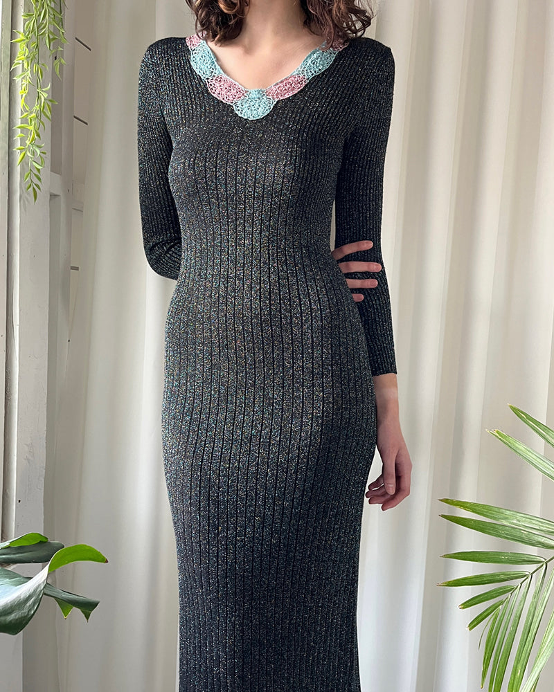 70s Wenjilli Lurex Knit Dress | XS-S 70s Wenjilli Lurex Knit Dress | XS-S