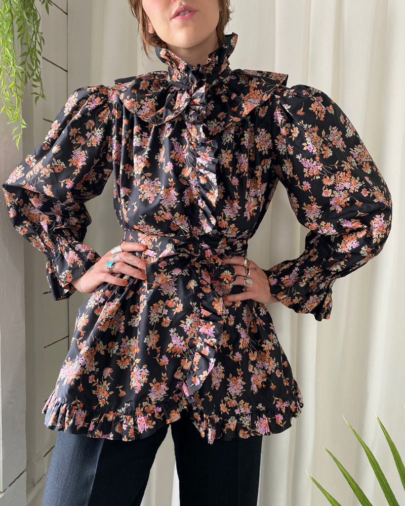 70s YSL Silk Evening Jacket | S-M