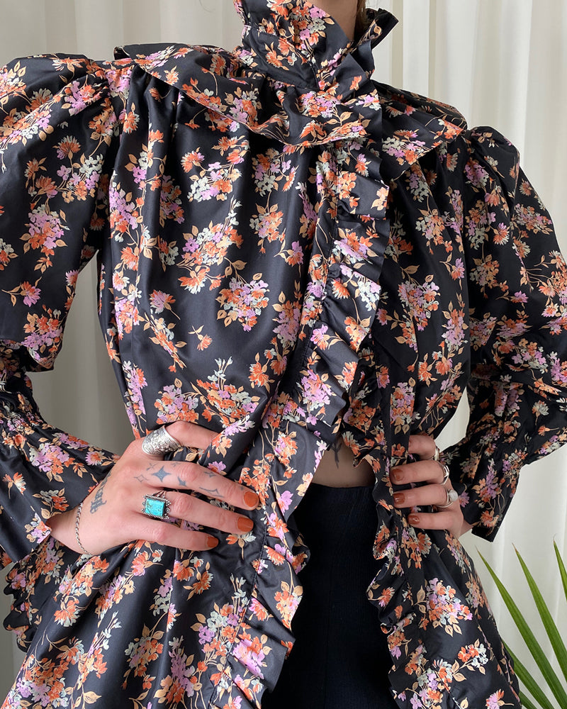 70s YSL Silk Evening Jacket | S-M