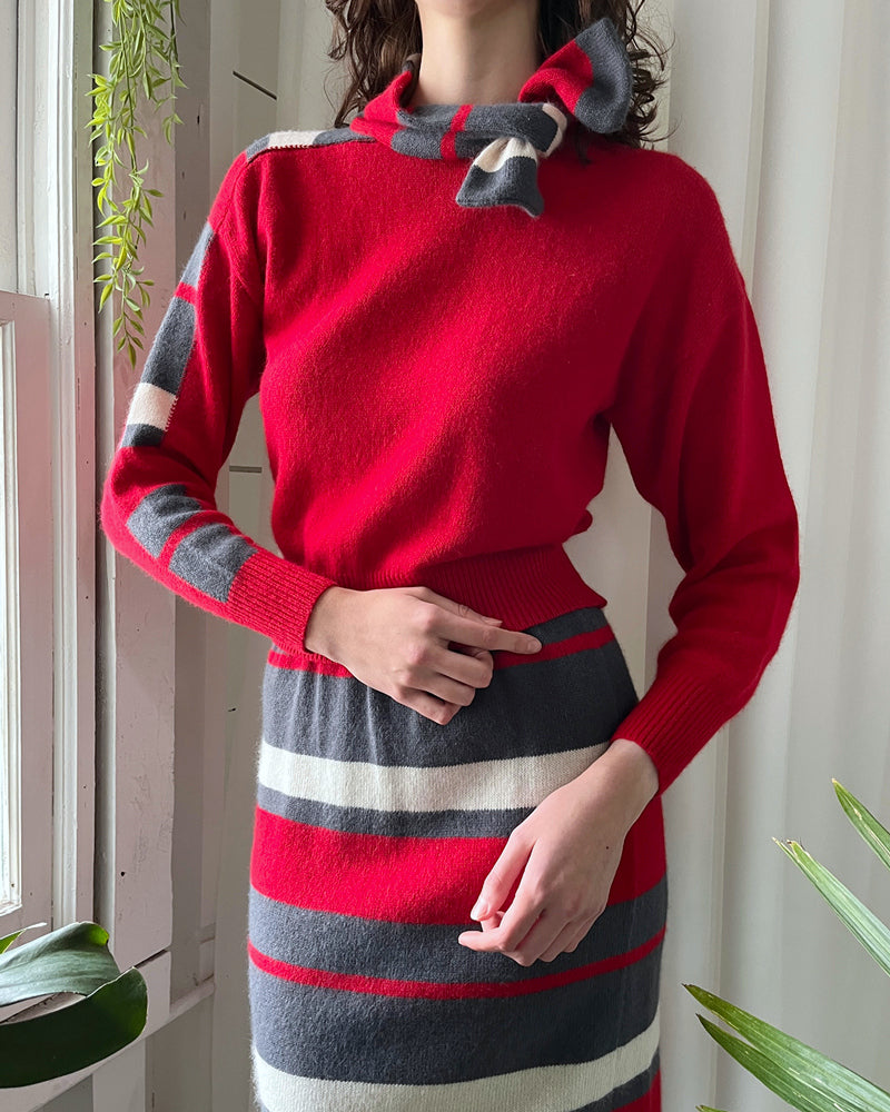 80s Valentino Sweater Knit Ensemble - Lucky Vintage