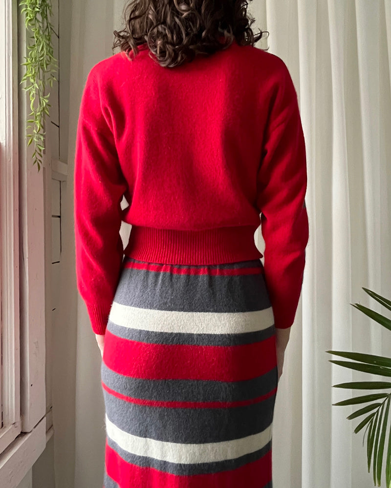 80s Valentino Sweater Knit Ensemble - Lucky Vintage