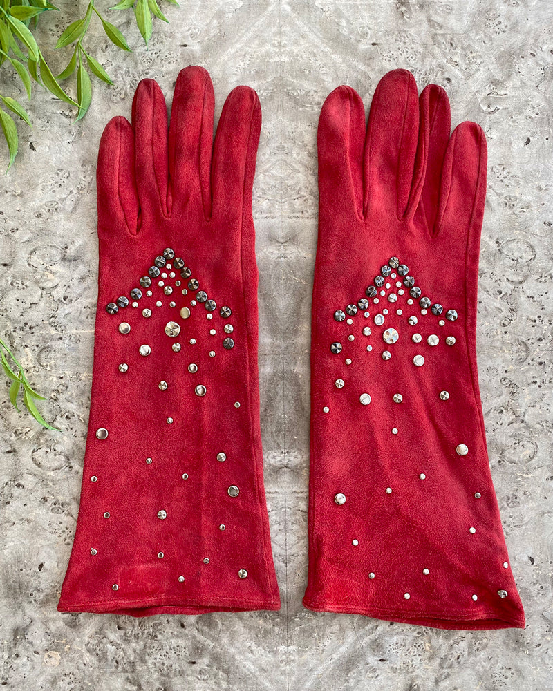 80s Studded Versace Leather Gloves