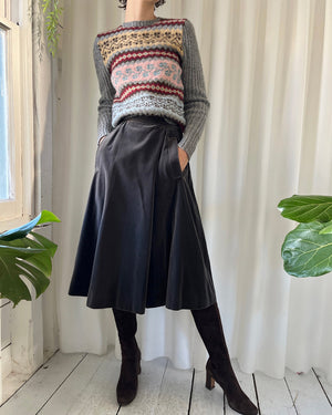 70s Yves Saint Laurent Velvet Skirt