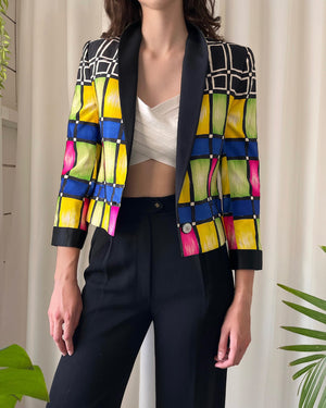 90s Versace Cropped Neon Jacket