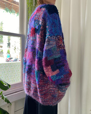 90s Hand Knit Sweater Jacket