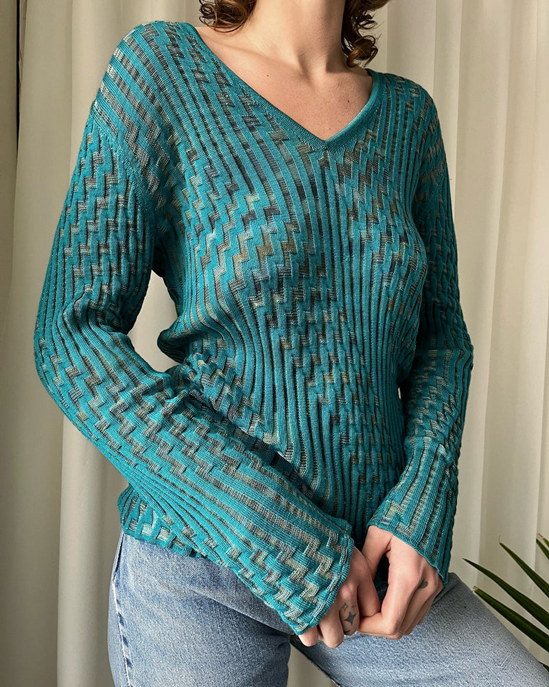 90s Missoni Silk Blend Sweater | M-L