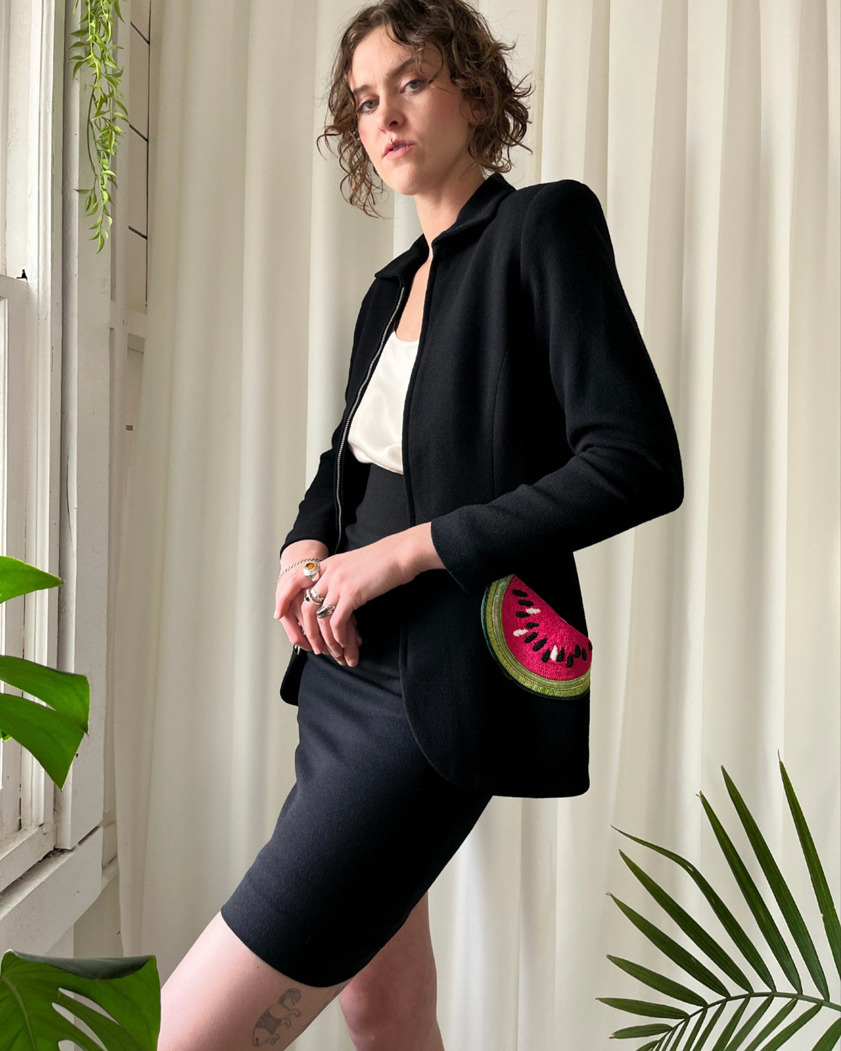 Ungaro Watermelon Skirt Suit | S