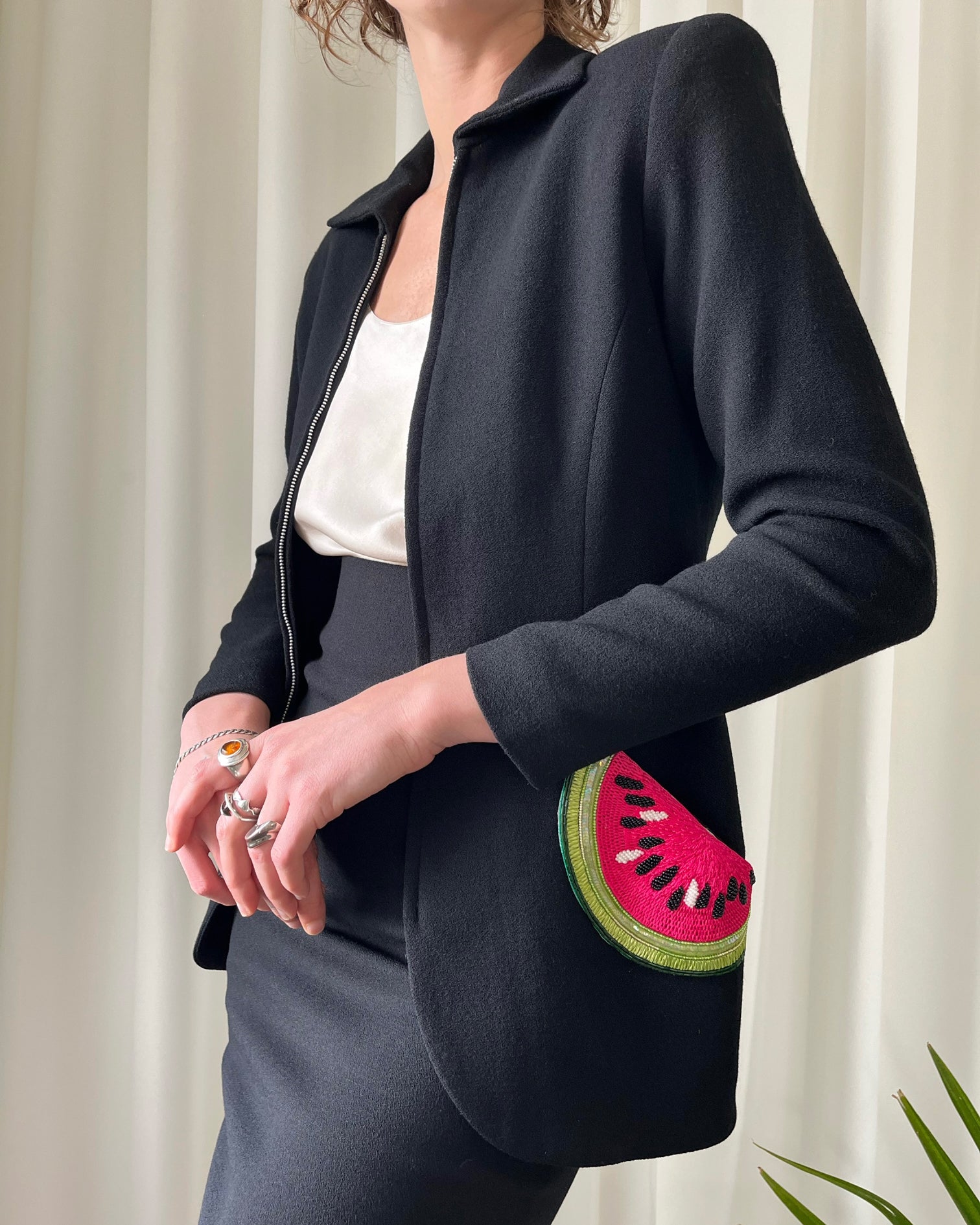 Ungaro Watermelon Skirt Suit | S