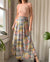 70s Metallic Floral Maxi Skirt | S