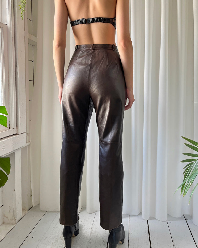 80s Leather Pants Lucky Vintage