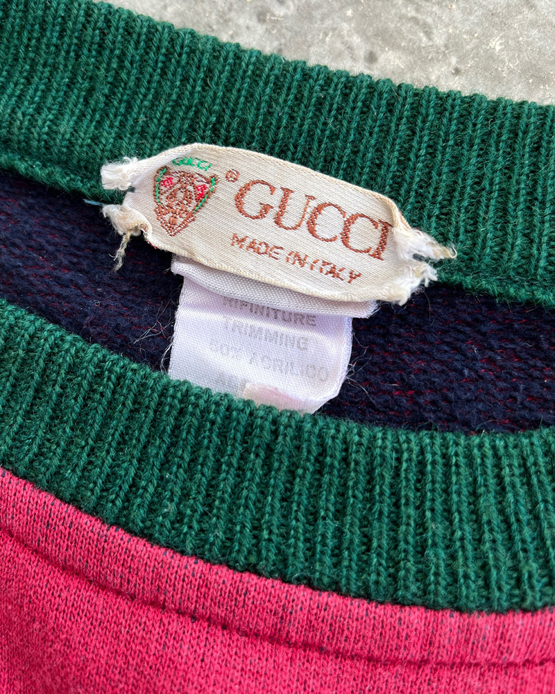 Web with vintage Gucci logo sweatshirt
