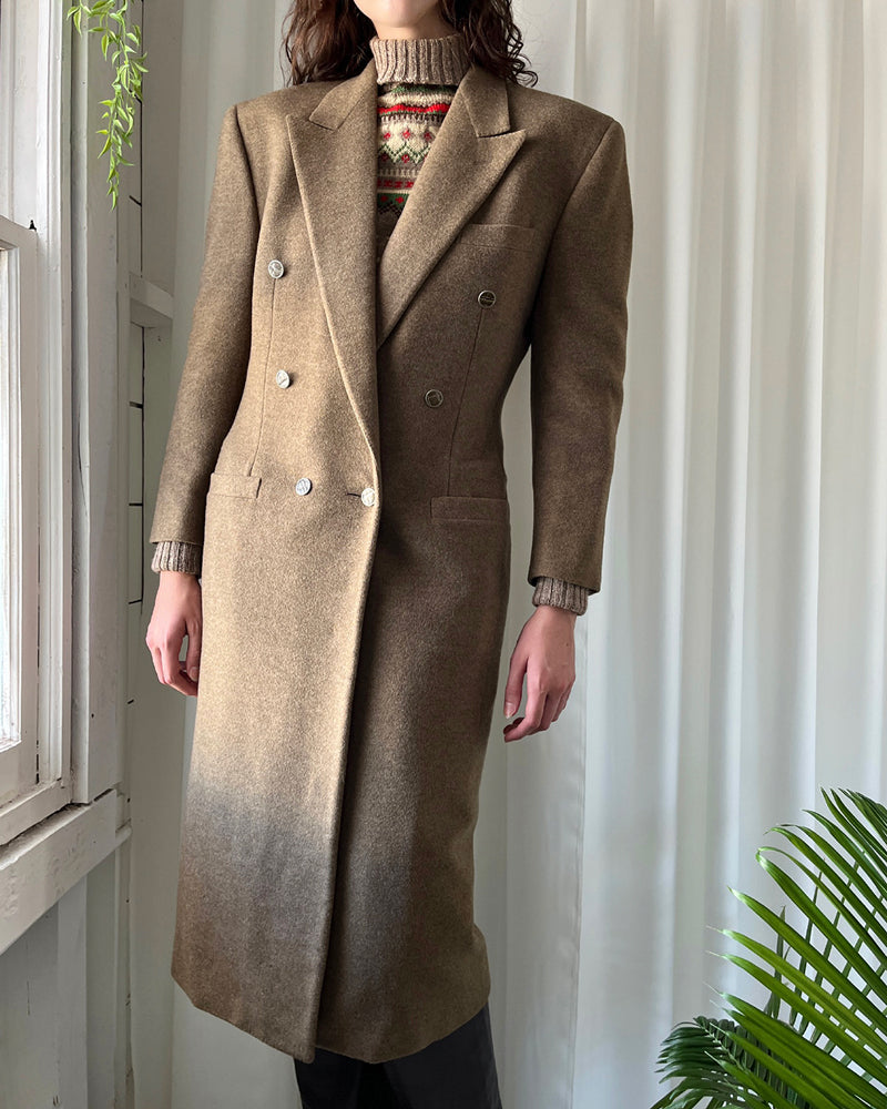 90s Versace Cashmere Blend Overcoat