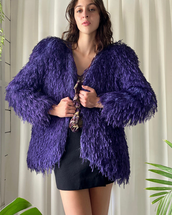 80s purple tailored jacket