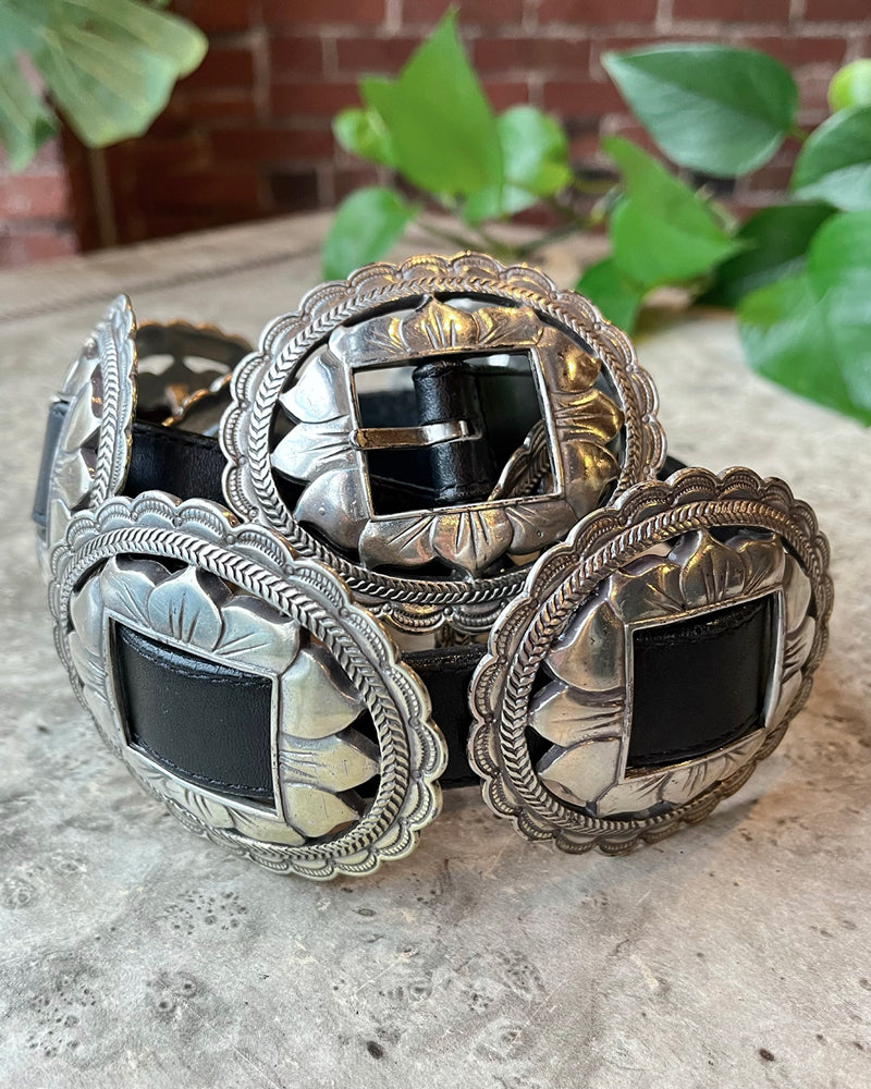 90s Brighton Sunflower Concho Belt