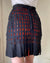 90s Alaia Lazer Cut Leather Mini Skirt