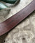 90s Asymmetrical Brown Leather Belt