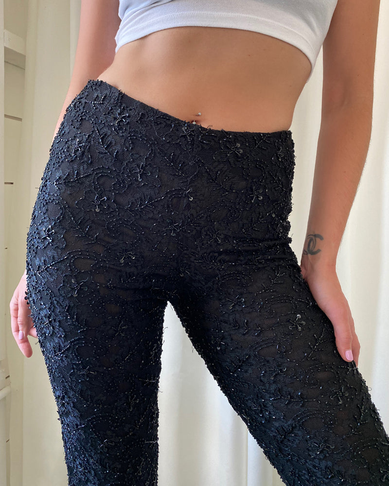 90s Beaded Lace Pants