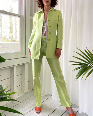 Women's Sand Wool and Silk Pant Suit Set – Vinclox