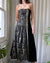 90s Gunne Sax Strapless Velvet Gown