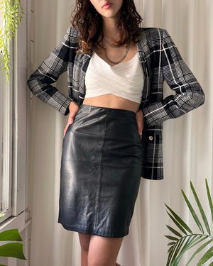 90s North Beach Leather Skirt