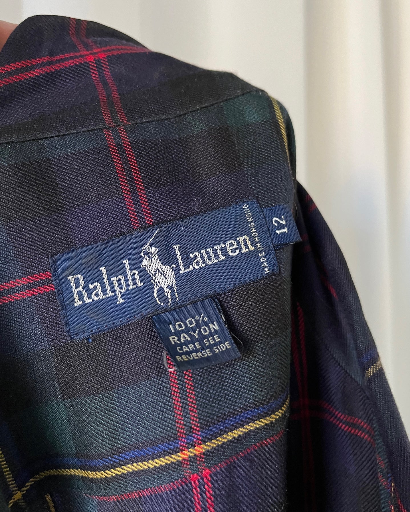 Lucky Vintage 80s Ralph Lauren Plaid Dress