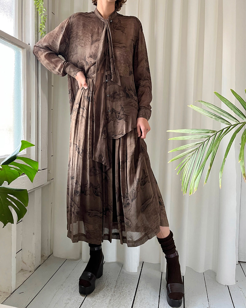 80s Ralph Lauren Novelty Print 3pc Set | S - Lucky Vintage