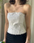 Y2K Embroidered Bustier Top