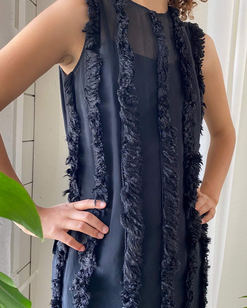 Comme des Garcons Faux Fur Texture Dress | S