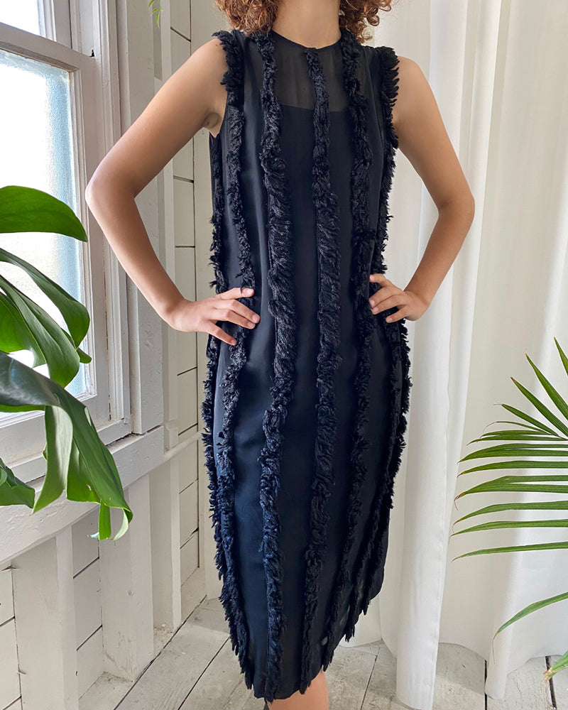 Comme des Garcons Faux Fur Texture Dress | S