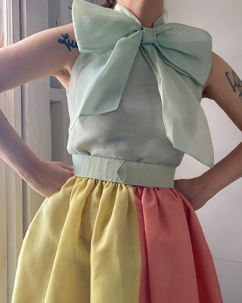 60s Bill Blass Organza Dress | S