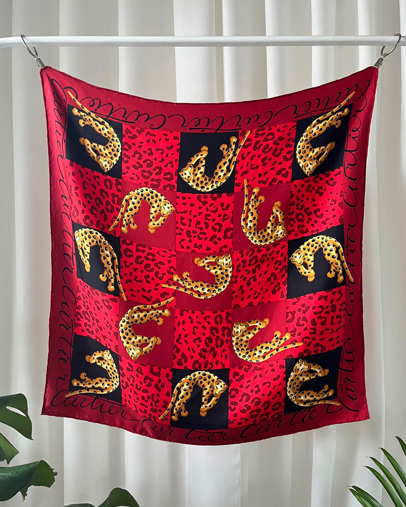 Cartier Panther Scarf カルティエ スカーフ Cartier Panther Print