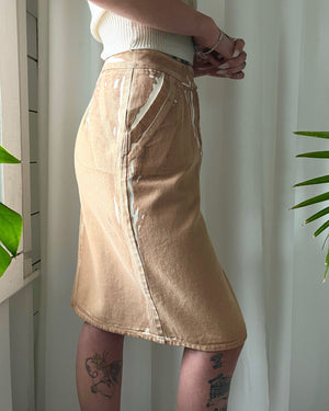 00s Painted Denim Skirt