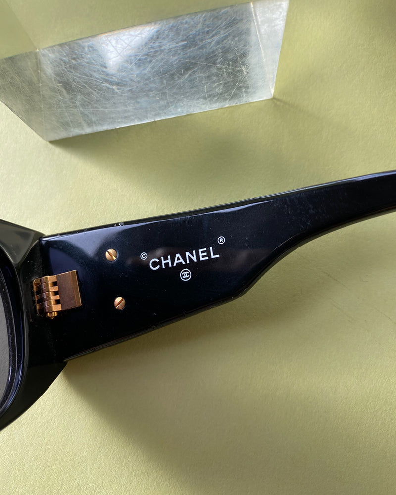 90s Chanel Quilted Sunglasses - Lucky Vintage
