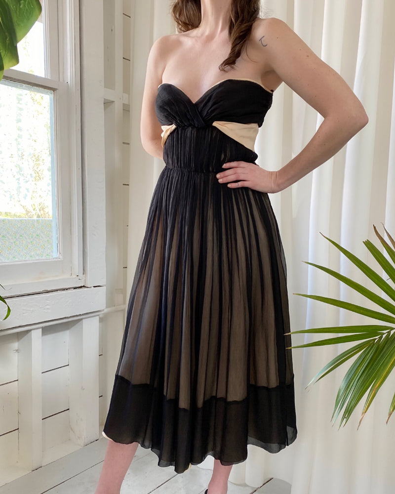 Chloe Strapless Silk Dress | S