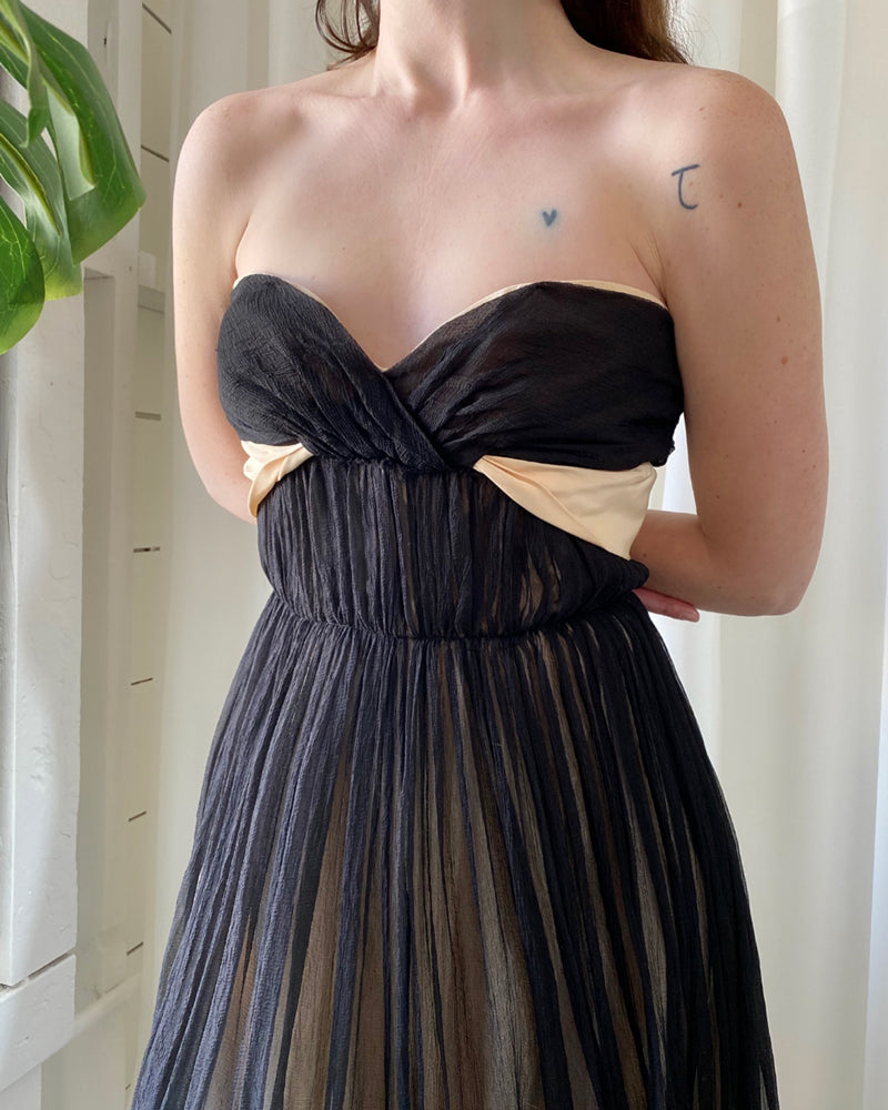 Chloe Strapless Silk Dress | S